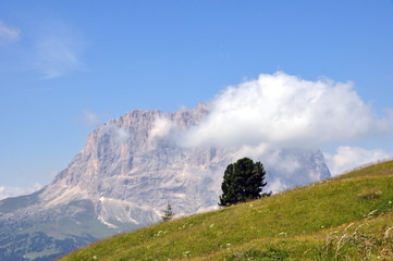 Fototapeta premium Unterwegs am Langkofel