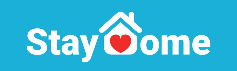 Stay Home Stay Safe. Logo design for protection campaign or measure from coronavirus, COVID - 19