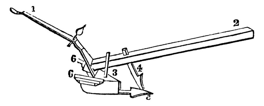 Aratrum, vintage illustration.