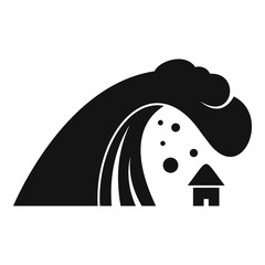 Tsunami wave icon. Simple illustration of tsunami wave vector icon for web design isolated on white background