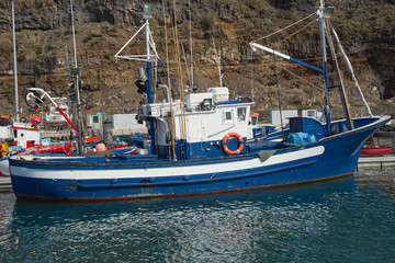 Boats at Tazacorte, La Palma, Canary Isles