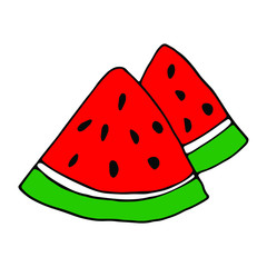 Vector Watermelon for design of cafe, restaurant.