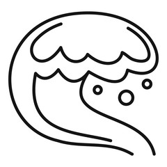 Alarm tsunami icon. Outline alarm tsunami vector icon for web design isolated on white background