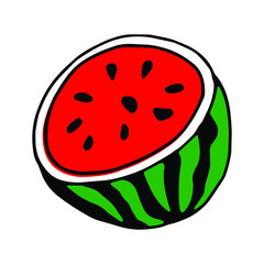 Vector Watermelon for design of cafe, restaurant.