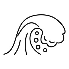 Thunderstorm tsunami icon. Outline thunderstorm tsunami vector icon for web design isolated on white background