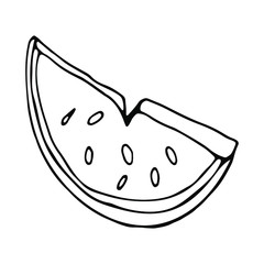 Vector Watermelon for design of cafe, restaurant.