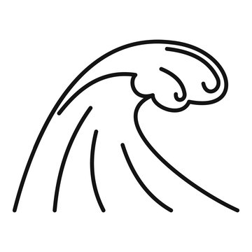 Earthquake tsunami icon. Outline earthquake tsunami vector icon for web design isolated on white background