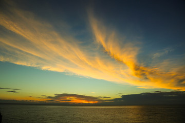 Sunset view on Grand Turk in the Caribbean