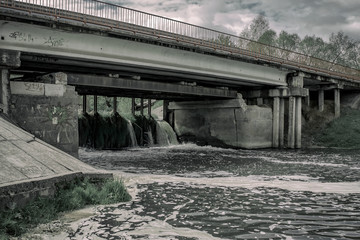 Old abandoned dyke and the lake under it