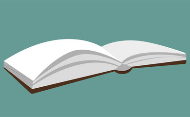 Book with pages and bookmark vector, isolated printed material. Textbook for education and teaching, learning disciplines at school or university illustration in flat style design for web, print