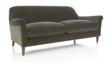 brown two seats sofa, isolated, white background. Sofa club chair sofa club, Light Beige Fabric Tufted Club Chair, Style Living Room Arm Chair 