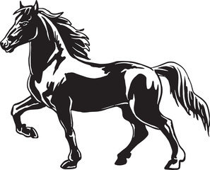 Vector silhouette horse