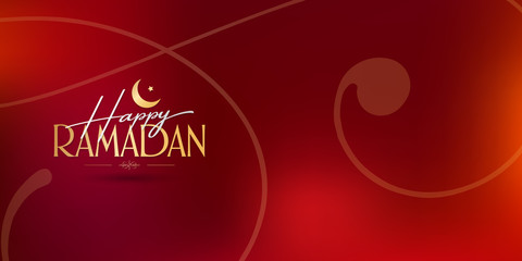 Happy Ramadan. Holy month of muslim community Ramazan. Billboard, Poster, Social Media, Greeting Card template. 