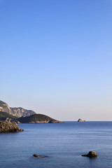 Fototapeta na wymiar Beautiful west coast of Corfu Island