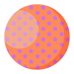 Red christmas balls with stars. Vector illustration