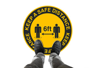 Concept social distancing - keep a safe distance