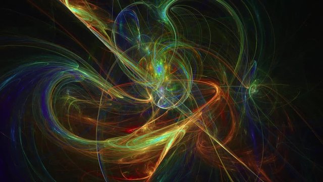 Modern futuristic fractals. space nebula universe. Abstract background video. Neon lines. 4K 3d rendering. powerpoint presentation. animated wallpaper.