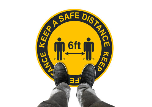 Concept social distancing - keep a safe distance