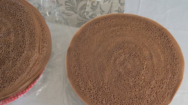 Ethiopian Flatbread also know as injera.
