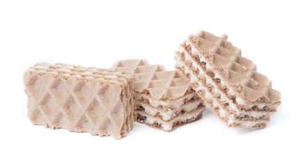 Group of small multilayer waffles isolated