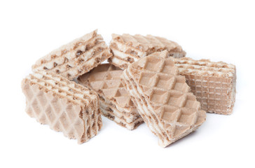 Group of small multilayer waffles isolated