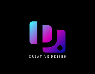 Creative Negative Space D Letter Logo, geometric shape design concept with initial D icon for technology, business, finance and more brand identity.