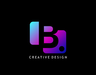 Creative Negative Space B Letter Logo, geometric shape design concept with initial B icon for technology, business, finance and more brand identity.