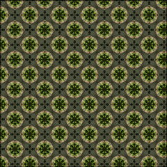 seamless green pattern with flowers