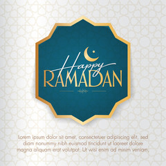 Happy Ramadan. Holy month of muslim community Ramazan. Billboard, Poster, Social Media, Greeting Card template. 
