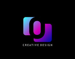 Creative Negative Space O Letter Logo, geometric shape design concept with initial O icon for technology, business, finance and more brand identity.