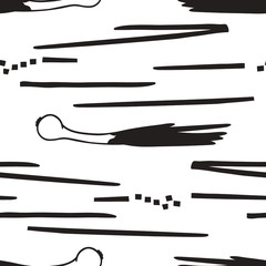 Doodle seamless pattern. Hand drawn stylish fruit and vegetable. Vector artistic drawing fresh organic food. Summer illustration vegan ingrediens for smoothies