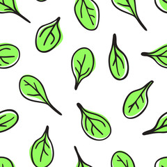 Doodle seamless pattern. Hand drawn stylish fruit and vegetable. Vector artistic drawing fresh organic food. Summer illustration vegan ingrediens for smoothies