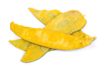Peel of mango isolated over white