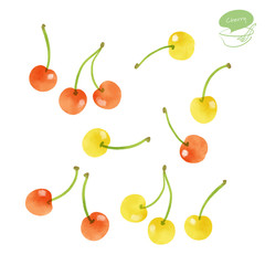 さくらんぼのイラスト