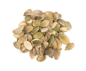 Heap of peeled pumpkin seeds