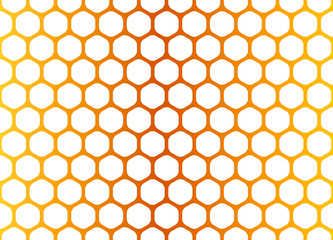 Honeycomb orange seamless background. Vector stock illustration for poster or banner
