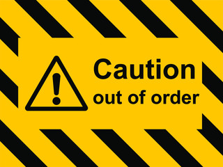 caution out of order vector sign
