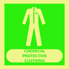 chemical protective clothing vector sign