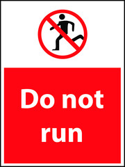 do not run vector sign