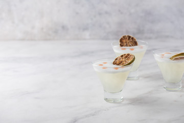 Pisco Sour with dry lime