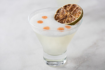 Pisco Sour with dry lime