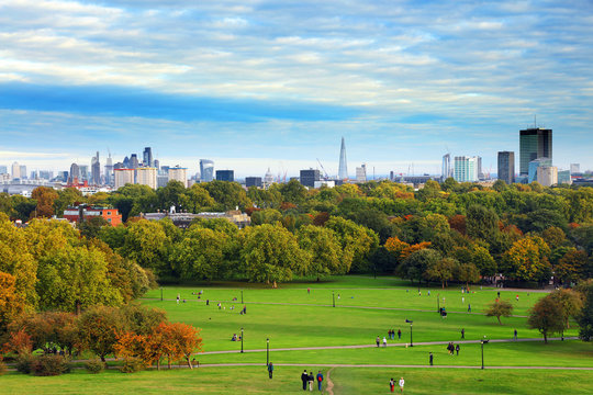 Primrose Hill At Sunset, London, UK