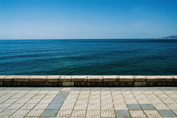 Background Of Road And Sea In de Marbella Spain