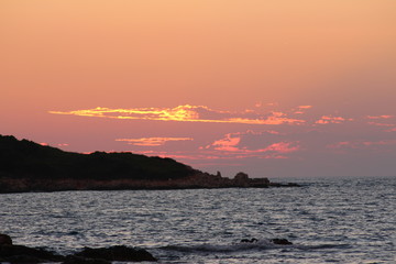 sunset over the sea