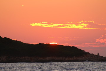 sunset in the mountains