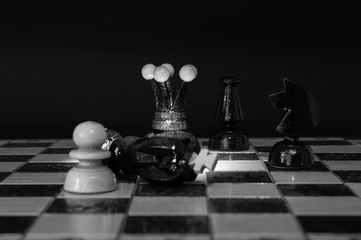 black chess pieces