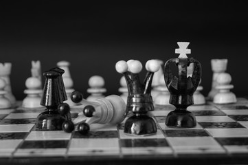 chess pieces on a chessboard