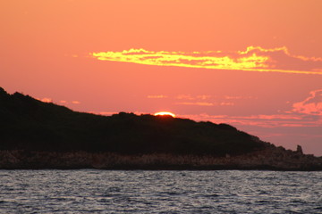 sunset over the sea