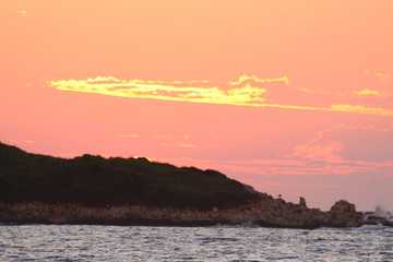 sunset in the mountains