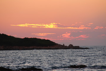 sunset over the sea